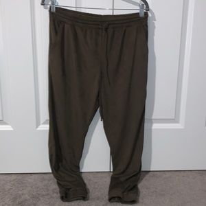 Dark Green suede Joggers